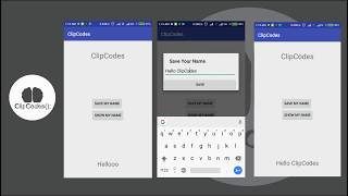 Create Custom Dialog with EditText and SharedPreferences Android Studio [upl. by Ynner]