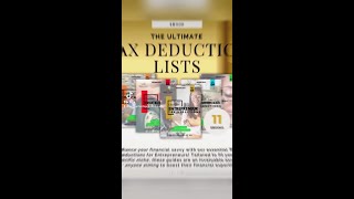 Tax Deduction Lists for Entrepreneurs [upl. by Yensehc]