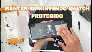 Cómo Poner un Protector Para Nintendo Switch Lite Vidrio Templado y Funda [upl. by Carew128]