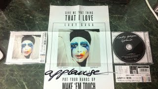 23 Lady Gaga Collection Applause  Japanese Limited Edition Maxi Single CD Unboxing ARTPOP [upl. by Occir]