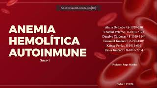 Anemia Hemolítica Autoinmune [upl. by Nura]