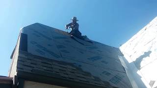 steep roof installation scary roof installations [upl. by Neesay459]