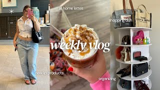 weekly vlog new lattes at home  Im crying again  new bags  new products  organizing amp more [upl. by Nikos]