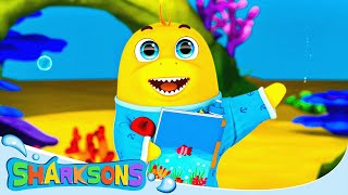 Back To School V2  The Sharksons  Songs for Kids  Nursery Rhymes amp Kids Songs [upl. by Nialb405]