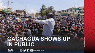 GACHAGUA SHOWS UP IN PUBLIC SHORTLY AFTER KINDIKI TOOK OVER HIS OFFICE [upl. by Haelhsa423]