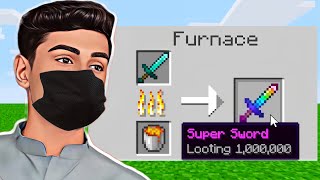 Minecraft But Smelting Enchants Level 1000000 [upl. by Milli318]