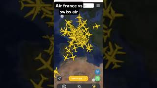 Air france vs Swiss Air flightradar24 [upl. by Ojillek]