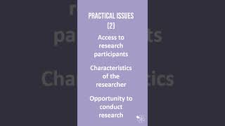 Practical Issues  60 Second Sociology GCSE Research Methods [upl. by Koerlin]