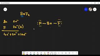 How to Draw the Lewis Structure of Beryllium Fluoride BeF2 [upl. by Mailliwnhoj]