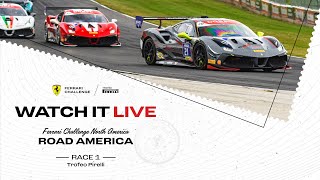 Ferrari Challenge North America Trofeo PirelliampAM – Road America Race 1 [upl. by Elisabeth117]