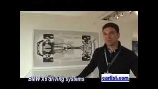 BMW X6 driving dynamic systems with Integrated Chassis Management ICM rear axle active steering [upl. by Eillil]