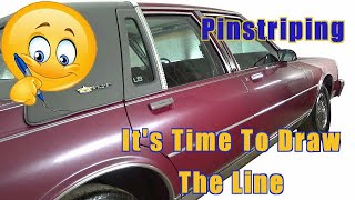 How To Pinstripe A Car  Box Chevy Caprice LS Brougham  Installing Vinyl Pinstripe amp Side Molding [upl. by Rebak]