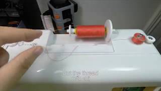 Janome Magnolia 7330 How to Wind a Bobbin  Cách Đánh Suốt Chỉ [upl. by Eidde]