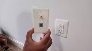 How to install an ethernet and Coax wall outlet [upl. by Lonnard]