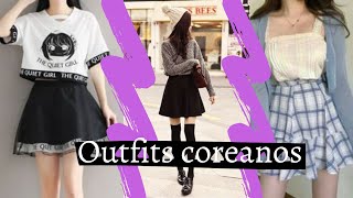 MEJORES OUTFITS COREANOS 2021 MODA COREANA 💜 [upl. by Bouton792]