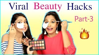 Testing Out WEIRD Beauty Hacks  Part3 Fun Viral ShrutiArjunAnand [upl. by Germann]