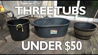 Patio Pond on a BUDGET Part 1 Tub Selection [upl. by Humph961]