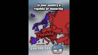 Is your country a republic or monarchy mapper European geography  historical maps [upl. by Yenattirb]