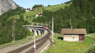 OrientExpress im Klostertal Schöne Arlbergbahn am 26 Juli 2013 viel los [upl. by Ganiats]