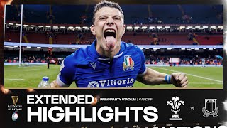 WHAT A WIN 🔥  EXTENDED HIGHLIGHTS  WALES V ITALY  2024 GUINNESS MENS SIX NATIONS RUGBY [upl. by Gerald616]