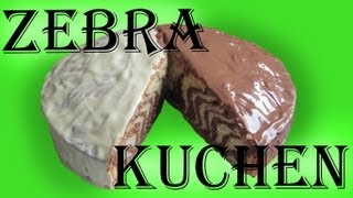 Zebrakuchen backen Anleitung  Rezept  Zebra cake bake instructions  recipe [upl. by Uhej959]