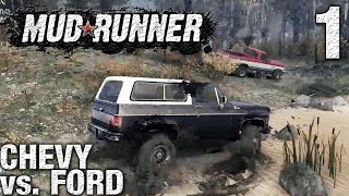 SCHLAMMRENNEN quotChevy vs Fordquot Mudrunner 1 [upl. by Sadye]