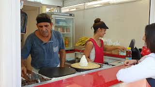 Crazy Crepe Man  Julio  Alcudia Mallorca 2019  best Crepes [upl. by Shirah867]