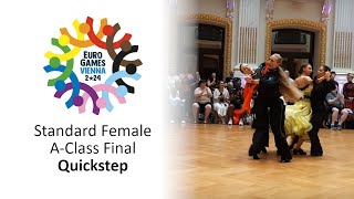 Dancing at Eurogames 2024 Vienna Standard Female A Final Quickstep [upl. by Follmer]