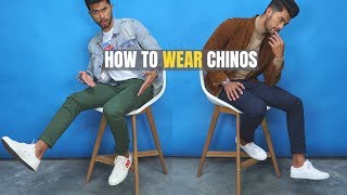 The 5 MOST STYLISH Ways To Wear Chinos  How to Wear Chinos For Guys [upl. by Odericus]