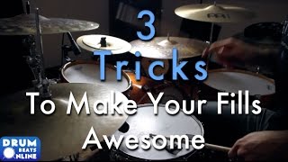 3 Tricks To Make Your Fills Awesome  Drum Lesson  Drum Beats Online [upl. by Aietal]