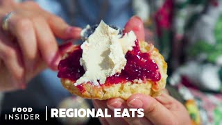 How Clotted Cream Is Made In England  Regional Eats  Food Insider [upl. by Millian443]