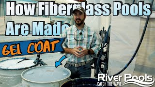 How Fiberglass Pools Are Made Gel Coat Part 2 of 8 [upl. by Adnilreh]