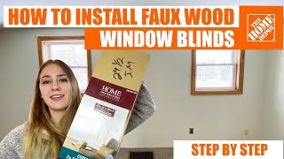 Faux Wood Blinds Installation  Hang Faux Wood Window Blinds [upl. by Yemerej]