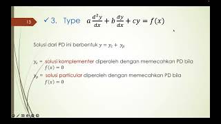 Persamaan Differensial Orde 2 dengan Koefisien Tak tentu [upl. by Cordi]