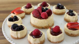 Mini Cheesecakes Recipe  How to Make Mini Cheesecakes [upl. by Hannahsohs]