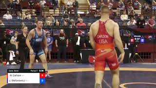 2023 Senior Nationals Richard Carlson vs John Stefanowicz 87 KG GrecoRoman Consolation Semifinals [upl. by Erdnaxela]