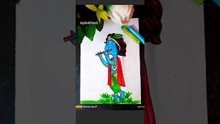 How to draw a little krishna  Lord Krishna drawing easy step by step with colour 😍✨ [upl. by Roze]