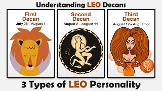 Different Types of Leo Personality  Understanding Leo Decans leo [upl. by Salim]