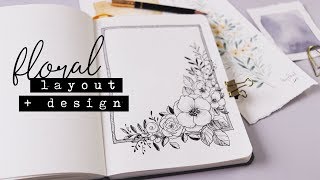 How to Layout and Design Floral Illustrations  Drawing Flowers [upl. by Yraillih]