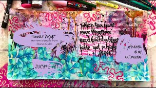 Art Journal Pages with quotDoodle Vocabquot Stencils from StencilGirl® [upl. by Panthea477]