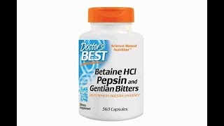 Doctors Best Betaine HCI Pepsin and Gentian Bitters REVIEW [upl. by Shepley593]