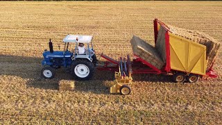 Collecting straw bales [upl. by Helbonia]