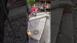 Stone construction paverstone concrete pavingstone stonewalling diy trending shorts diy [upl. by Stockmon143]