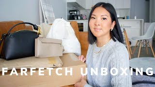 FARFETCH UNBOXING  TOTEME amp HANDBAG FAVES [upl. by Nylecaj]