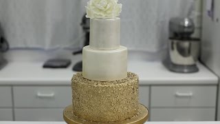 How To Decorate A Cake With Gold Sequins [upl. by Annmarie]