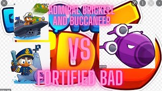 BTD6 Admiral Brickell  1000000 buccaneers vs FORTIFIED BAD [upl. by Adnarb]