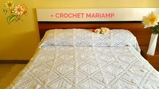 COLCHA DE HILO BLANCO DE CROCHET  PUNTO GARBANZO  PASO A PASO  🤩💗💗💗 [upl. by Atsirak]