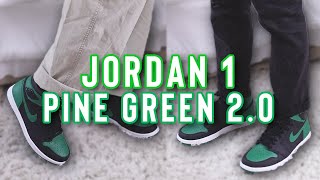 AIR JORDAN 1 HIGH PINE GREEN 20 UNBOXING and REVIEW  ON FEET 2020  Jordan 1 High Lookbook [upl. by Asirralc]