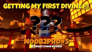 Reaching FLOOR 50 In New Inf Castle And Getting My First DIVINE In Ultimate Tower Defense Noob2Pro [upl. by Davita154]