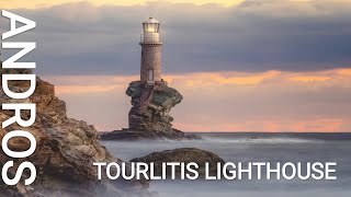 Tourlitis Lighthouse – Andros  Greece 4K [upl. by Llaccm]